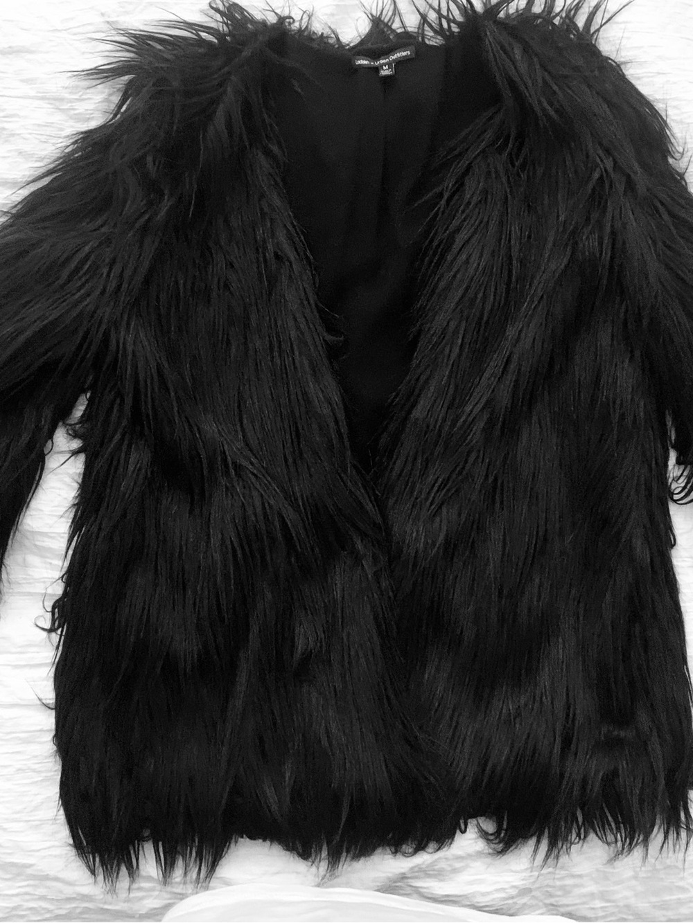 Urban Outfitters Black Faux Fur Teddy Jacket - Picture 2 of 5